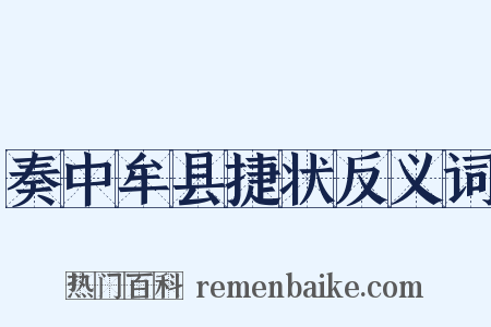 奏中牟县捷状反义词是什么意思的图片